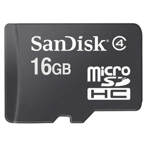 Карта памяти SanDisk microSDHC (Class 4) 16GB [SDSDQM-016G-B35]