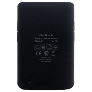 Электронная книга teXet TB-446 4GB Black