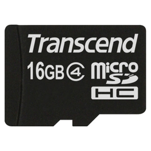 Карта памяти Transcend microSDHC (Class 4) 16GB + адаптер (TS16GUSDHC4)