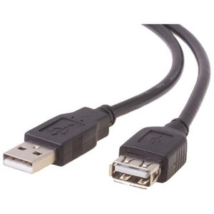 Кабель USB 2.0 Am-Af 1,8m (удлинитель) Gembird (CC-USB2-AMAF-6B), Black