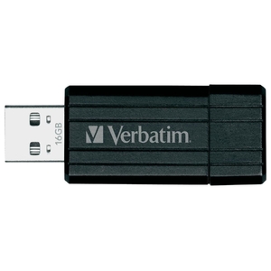 USB Flash Verbatim PinStripe черный 16 Гб (49063)
