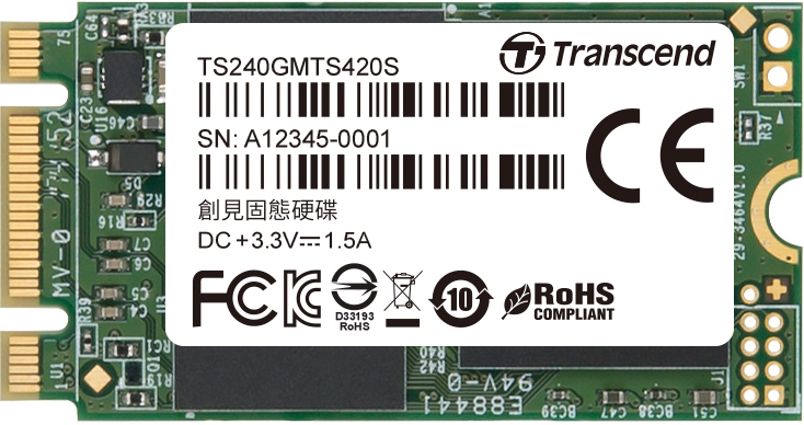 SSD Transcend MTS420S 240GB TS240GMTS420S накопитель ssd transcend 512gb m 2 2242 ts512gmts430s