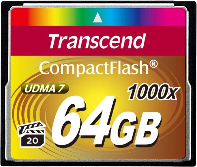 Transcend 1000x CompactFlash Ultimate 64GB TS64GCF1000 transcend 800x compactflash premium 128gb ts128gcf800