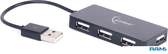 USB- Gembird UHB-U2P4-03 кабель gembird usb a usb a m f 3м blue ccp usb3 0 amaf 10
