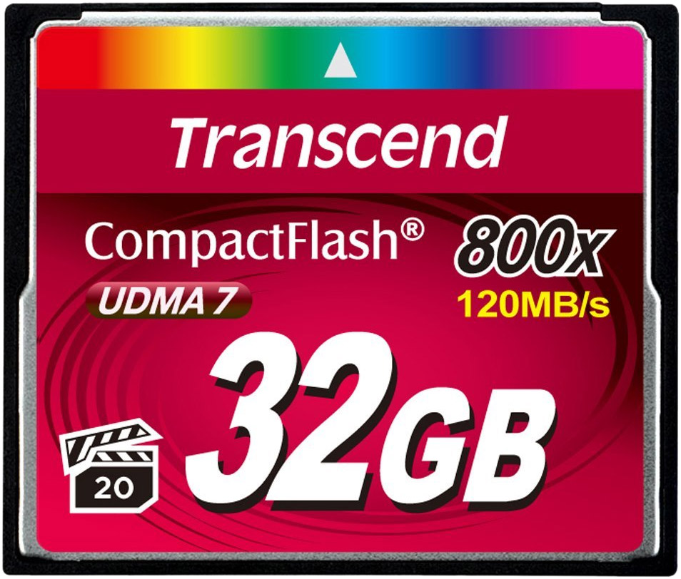 Transcend 800x CompactFlash Premium 32GB TS32GCF800 transcend 1000x compactflash ultimate 16gb ts16gcf1000