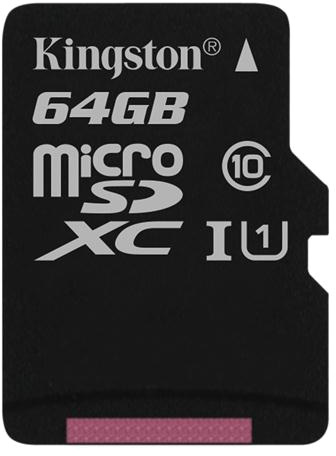Kingston microSDXC UHS-I Class 10 64GB SDC10G264GBSP ssd kingston dc1500m 1 92tb sedc1500m1920g