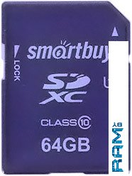 Smart Buy SDXC UHS-I U1 Class 10 64GB SB64GBSDXC10 smart tv приставка x96 x4 100m 8k 4g 64gb
