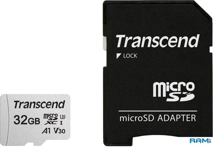 Transcend microSDHC 300S 32GB   TS32GUSD300S-A transcend microsdhc 300s 32gb ts32gusd300s a