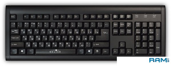 Oklick 120 M Standard Keyboard Black oklick 170m standard 866464
