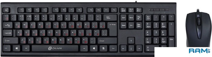 Oklick 630M комплект клавиатура и мышь hiper tribute 3