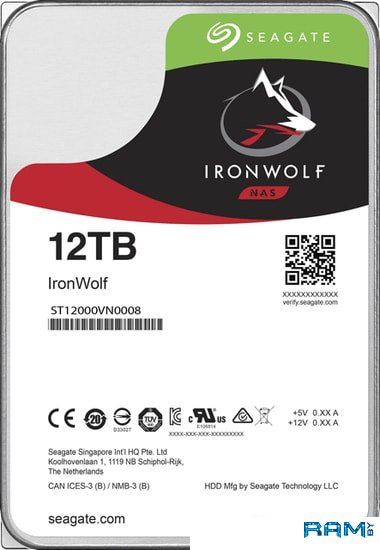 Seagate IronWolf 12TB ST12000VN0008 жесткий диск seagate ironwolf 12тб st12000vn0008