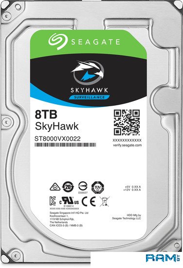 Seagate Skyhawk 8TB ST8000VX004 seagate skyhawk 6tb st6000vx001