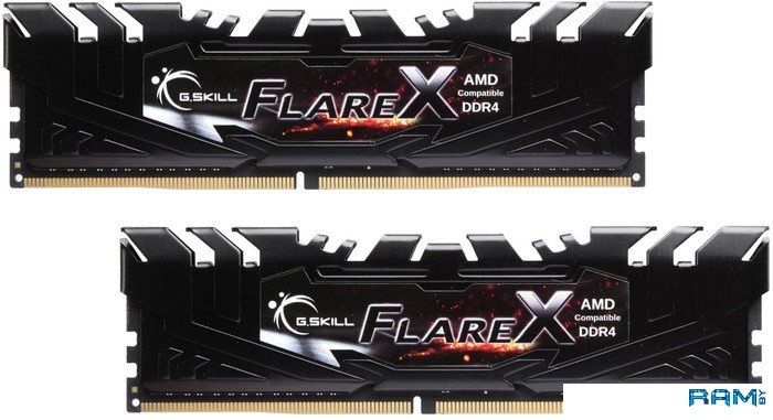 G.Skill Flare X 2x16GB DDR4 PC4-25600 F4-3200C16D-32GFX память оперативная ddr4 g skill 32gb 2x16gb 3200mhz pc 25600 f4 3200c16d 32gvk