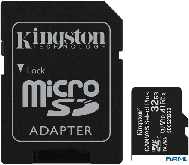Kingston Canvas Select Plus microSDHC 32GB флешка kingston datatraveler exodia 32gb red 32 гб red kc u2g32 7gr