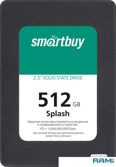 SSD Smart Buy Splash 2019 512GB SBSSD-512GT-MX902-25S3 твердотельный накопитель ssd m 2 128 gb smart buy jolt sm63x read 1800mb s write 550mb s 3d nand tlc sbssd 128gt sm63xt m2p4