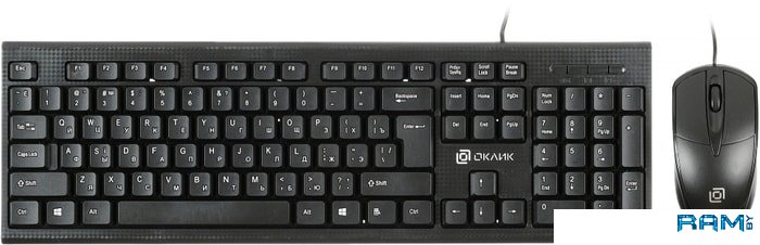 Oklick 640M комплект клавиатура и мышь hiper tribute 3