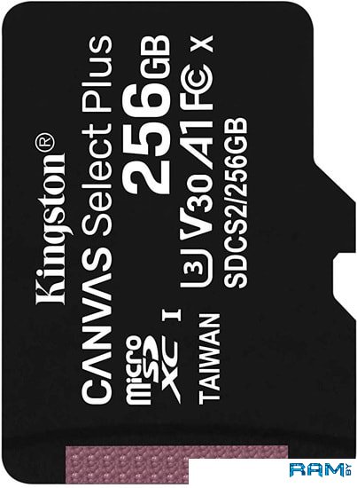 Kingston Canvas Select Plus microSDXC 256GB ssd kingston kc600 256gb skc600ms256g
