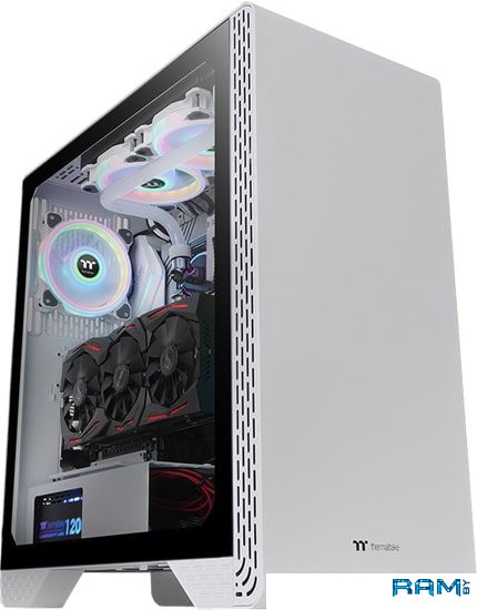 Thermaltake S300 Tempered Glass Snow Edition CA-1P5-00M6WN-00 thermaltake floe rc360 snow edition cl w331 pl12wt a