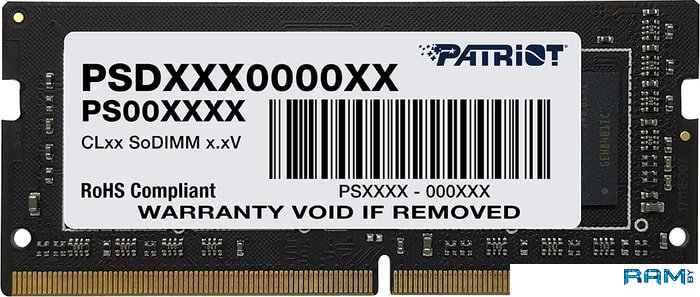 Patriot Signature Line 4GB SODIMM DDR4 PC4-21300 PSD44G266681S patriot signature line 8gb ddr4 sodimm pc4 21300 psd48g266681s