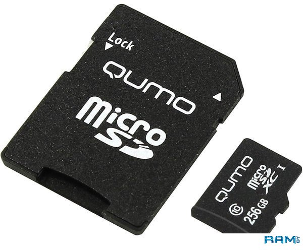 QUMO microSDXC QM256GMICSDXC10U3 256GB qumo microsdxc qm256gmicsdxc10u3 256gb