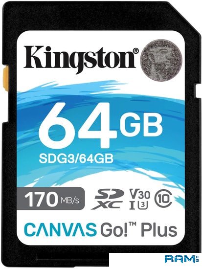 Kingston Canvas Go Plus SDXC 64GB kingston canvas go plus sdxc 256gb
