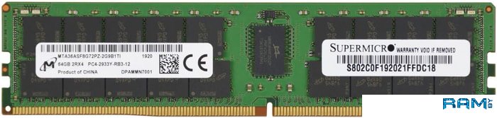 Micron 64GB DDR4 PC4-23400 MTA36ASF8G72PZ-2G9B1 micron 64gb ddr4 pc4 23400 mta36asf8g72pz 2g9b1
