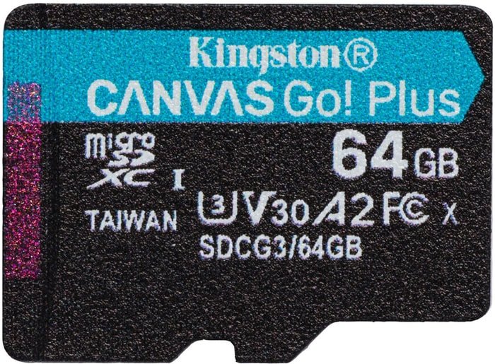 Kingston Canvas Go Plus microSDXC 64GB флешка kingston datatraveler 80 64гб silver dt80 64gb