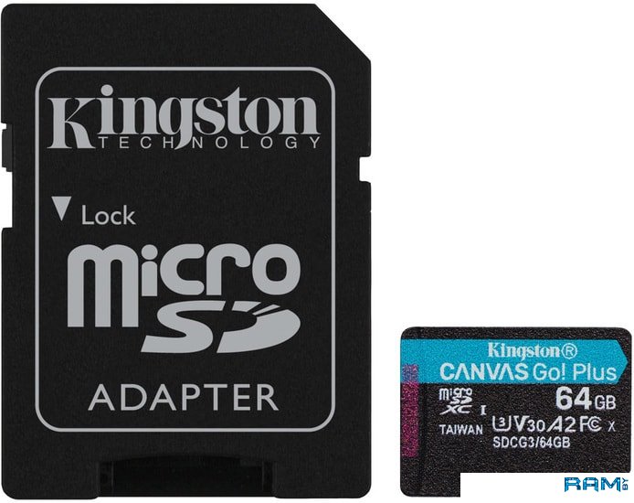 Kingston Canvas Go Plus microSDXC 64GB ssd kingston snv2s 2tb snv2s2000g