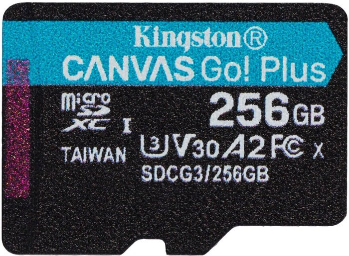 Kingston Canvas Go Plus microSDXC 256GB usb flash drive 256gb kingston usb 3 2 gen 1 datatraveler exodia m black teal dtxm 256gb