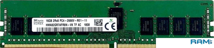 Hynix 16GB DDR4 PC4-21300 HMA82GR7JJR8N-VKTF hynix 64gb ddr4 pc4 23400 hmaa8gr7ajr4n wmt4