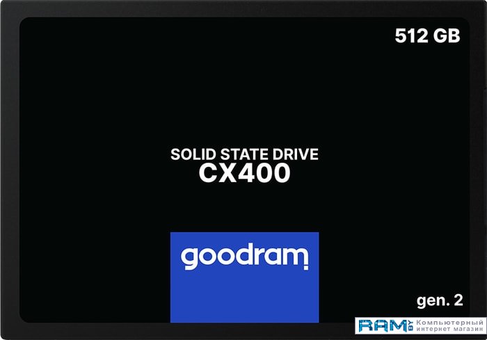 SSD GOODRAM CX400 gen.2 512GB SSDPR-CX400-512-G2 ssd goodram cl100 gen 3 480gb ssdpr cl100 480 g3