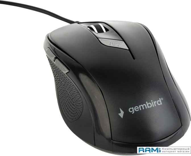 Gembird MUS-6B-01 мышь gembird mg 820 проводная игровая 7 кнопок подсветка 3200 dpi usb чёрная
