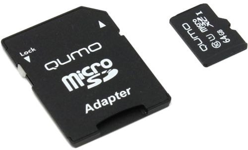 QUMO microSDXC QM64GMICSDXC10U3 64GB qumo microsdxc qm64gmicsdxc10u3 64gb