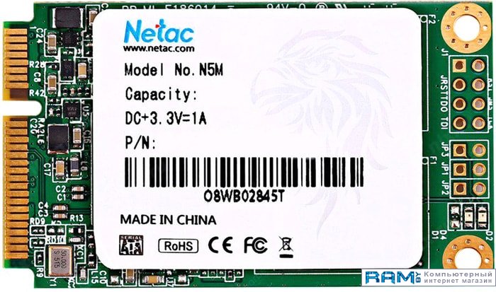 SSD Netac N5M 128GB ssd накопитель netac msata n5m 512 гб sata iii nt01n5m 512g m3x