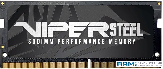 Patriot Viper Steel 32GB DDR4 SODIMM PC4-21300 PVS432G266C8S модуль памяти patriot memory viper venom ddr 5 dimm pc5 51200 6400mhz cl32 32gb 2x16gb pvv532g640c32k