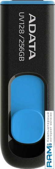 USB Flash A-Data DashDrive UV128 256GB флеш диск a data 256gb dashdrive uv128 auv128 256g rbe usb3 0 синий