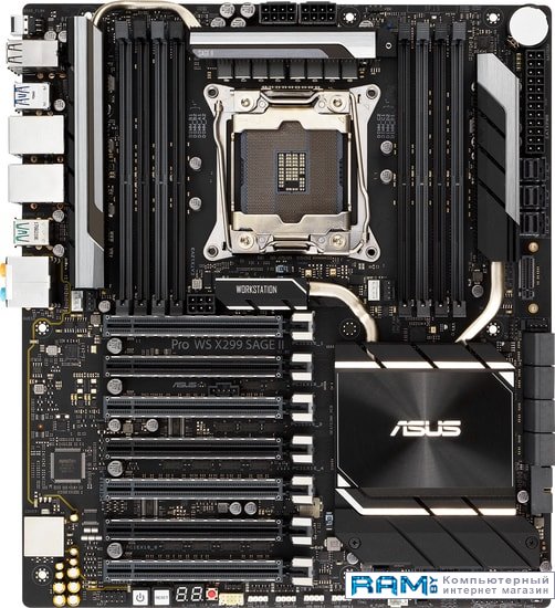 ASUS Pro WS X299 SAGE II серверная материнская плата asus motherboard ws x299 pro se 90sw00a0 m0eay0 lga2066 atx