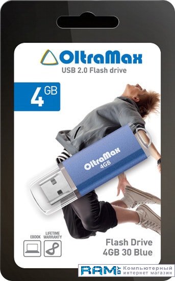 USB Flash Oltramax 30 4GB флешка oltramax om 8gb 250 синий