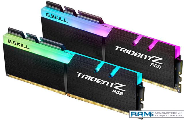 G.Skill Trident Z RGB 2x32GB DDR4 PC4-28800 F4-3600C16D-64GTZR g skill ripjaws v 2x32gb ddr4 pc4 21300 f4 3600c16d 64gvk