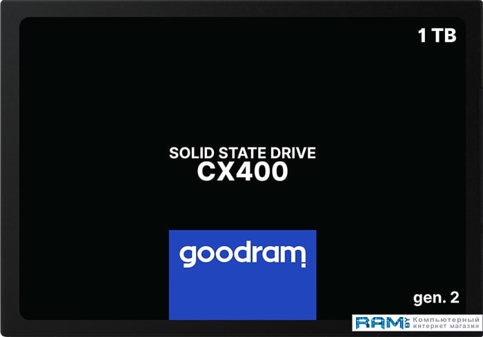 SSD GOODRAM CX400 gen.2 1TB SSDPR-CX400-01T-G2 ssd goodram cl100 gen 3 120gb ssdpr cl100 120 g3