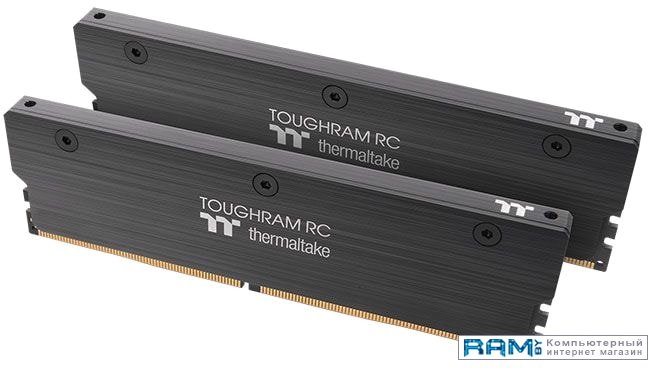 Thermaltake Toughram RC 2x8GB DDR4 PC4-32000 RA24D408GX2-4000C19A память оперативная ddr4 thermaltake toughram rgb 16gb 2x8gb 4000mhz r009d408gx2 4000c19a