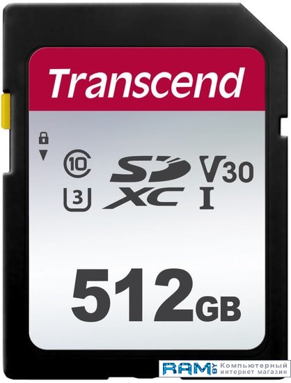 Transcend SDXC 300S 512GB накопитель ssd transcend ssd370s 512gb ts512gssd370s