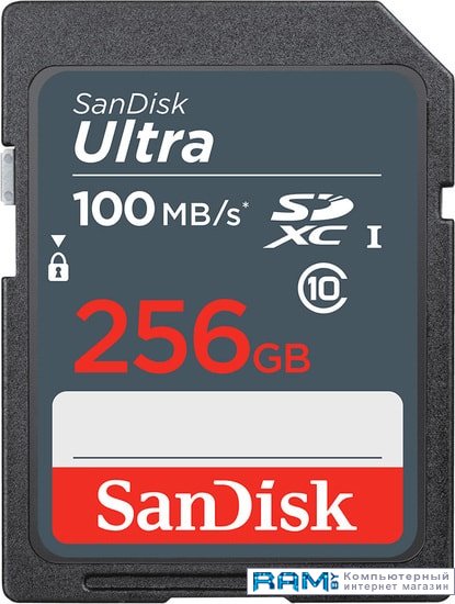 SanDisk Ultra SDXC SDSDUNR-256G-GN3IN 256GB 256gb usb флэш накопитель sandisk ixpand flip usb3 1 lightning otg