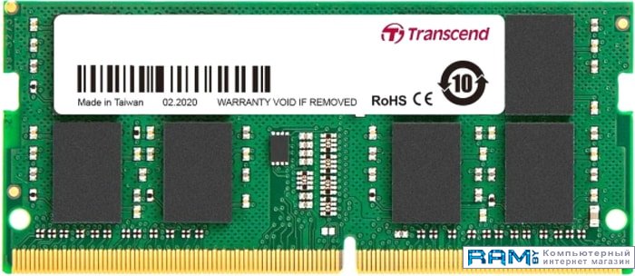 Transcend JetRam 8GB DDR4 SODIMM PC4-25600 JM3200HSG-8G g skill ripjaws 16gb ddr4 sodimm pc4 25600 f4 3200c22s 16grs