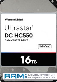 WD Ultrastar DC HC550 16TB WUH721816AL5204 медиацентры zappiti neo 4k hdr 16tb
