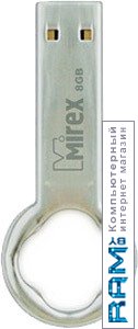 USB Flash Mirex ROUND KEY 8GB 13600-DVRROK08 флешка mirex round key 8гб silver 13600 dvrrok08