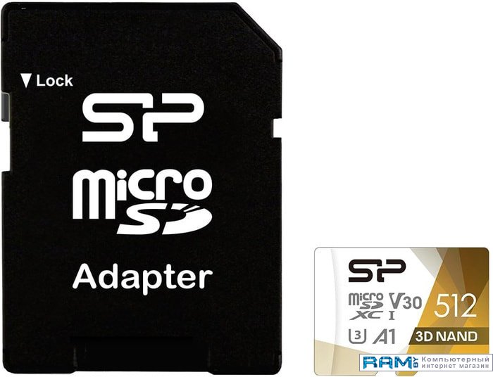 Silicon-Power Superior Pro microSDXC SP512GBSTXDU3V20AB 512GB карта памяти 64gb silicon power superior a2 microsdxc class 10 uhs i u3 colorful sp064gbstxda2v20sp с адаптером sd