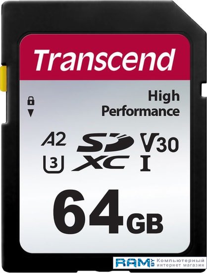 Transcend SDXC 330S TS64GSDC330S 64GB transcend sdxc 340s 256gb ts256gsdc340s