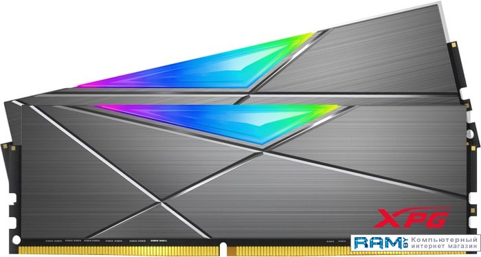 A-Data XPG Spectrix D50 RGB 2x8GB DDR4 PC4-33000 AX4U41338G19J-DT50 a data xpg spectrix d45g rgb 2x8 ddr4 4133 ax4u41338g19j dcbkd45g