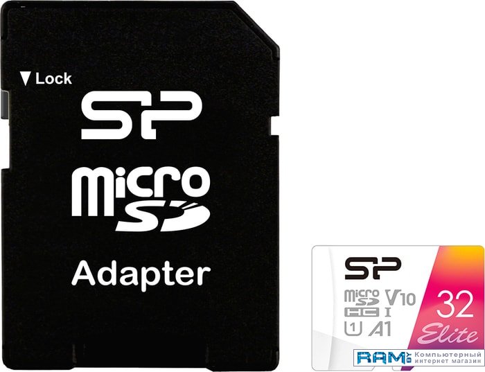 Silicon-Power Elite microSDHC SP032GBSTHBV1V20SP 32GB флеш карта microsd 64gb silicon power elite microsdhc class 10 uhs i sd адаптер colorful